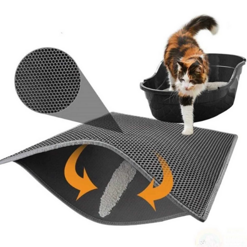 VetriMat Elekli Kedi Tuvalet Önü Paspası Kedi Kumu Paspası