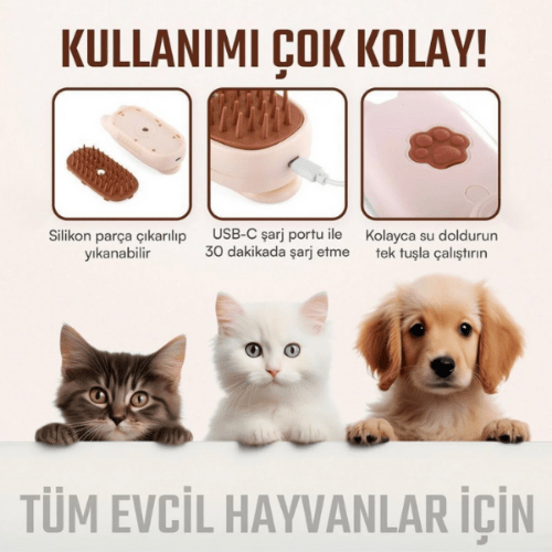 Vetriglow™️ – Sağlıklı Tüyler İçin Masaj Etkili Bakım Fırçası - Vetrilex