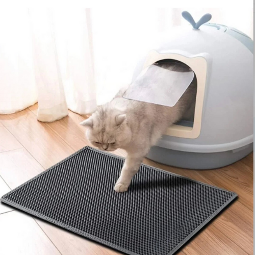 ⁠VetriMat Elekli Kedi Tuvalet Önü Paspası Kedi Kumu Paspası