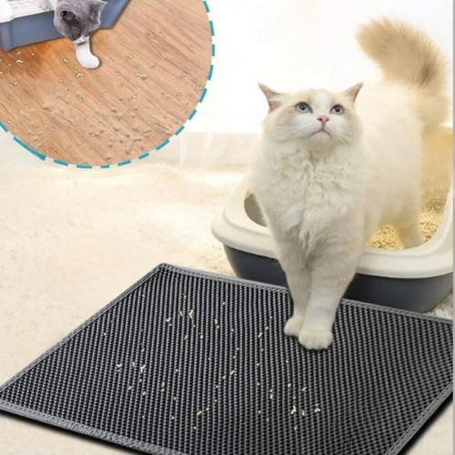 ⁠VetriMat Elekli Kedi Tuvalet Önü Paspası Kedi Kumu Paspası