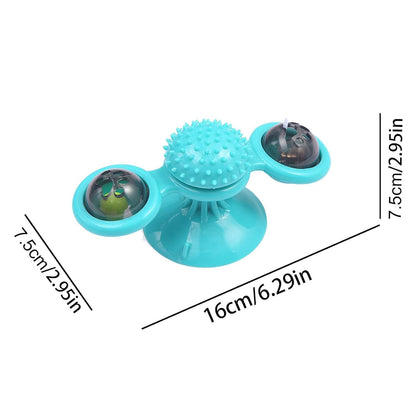 Kediler İçin Dönen Oyuncak – Duvara Yapışan Windmill Kedi Oyuncağı