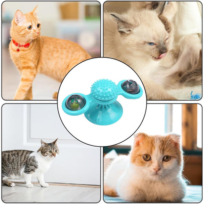 Kediler İçin Dönen Oyuncak – Duvara Yapışan Windmill Kedi Oyuncağı