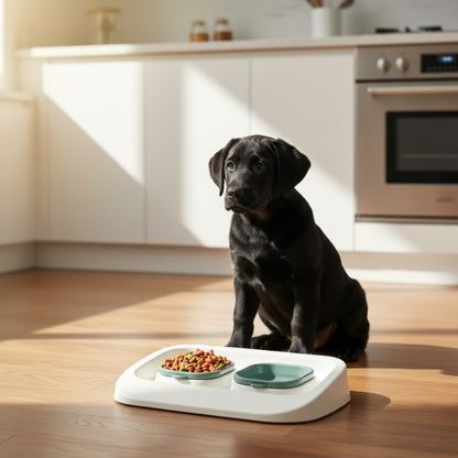 VetriFeeder - Yeşil 2'si 1 Arada Mama Ve Su Kabı