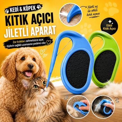 Kedi/Köpek Kıtık Açıcı-Kesici Jiletli Tarak