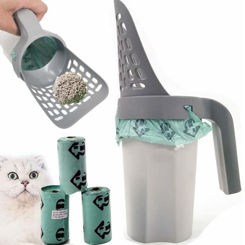 VetriScoop Hazneli Kedi Kum Küreği