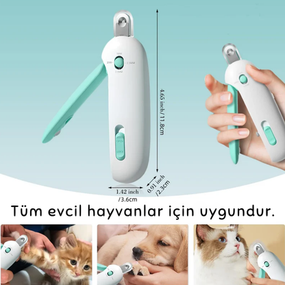 Törpülü Hazneli Ayarlanabilir Kedi Köpek Tırnak Makası