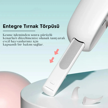 Törpülü Hazneli Ayarlanabilir Kedi Köpek Tırnak Makası