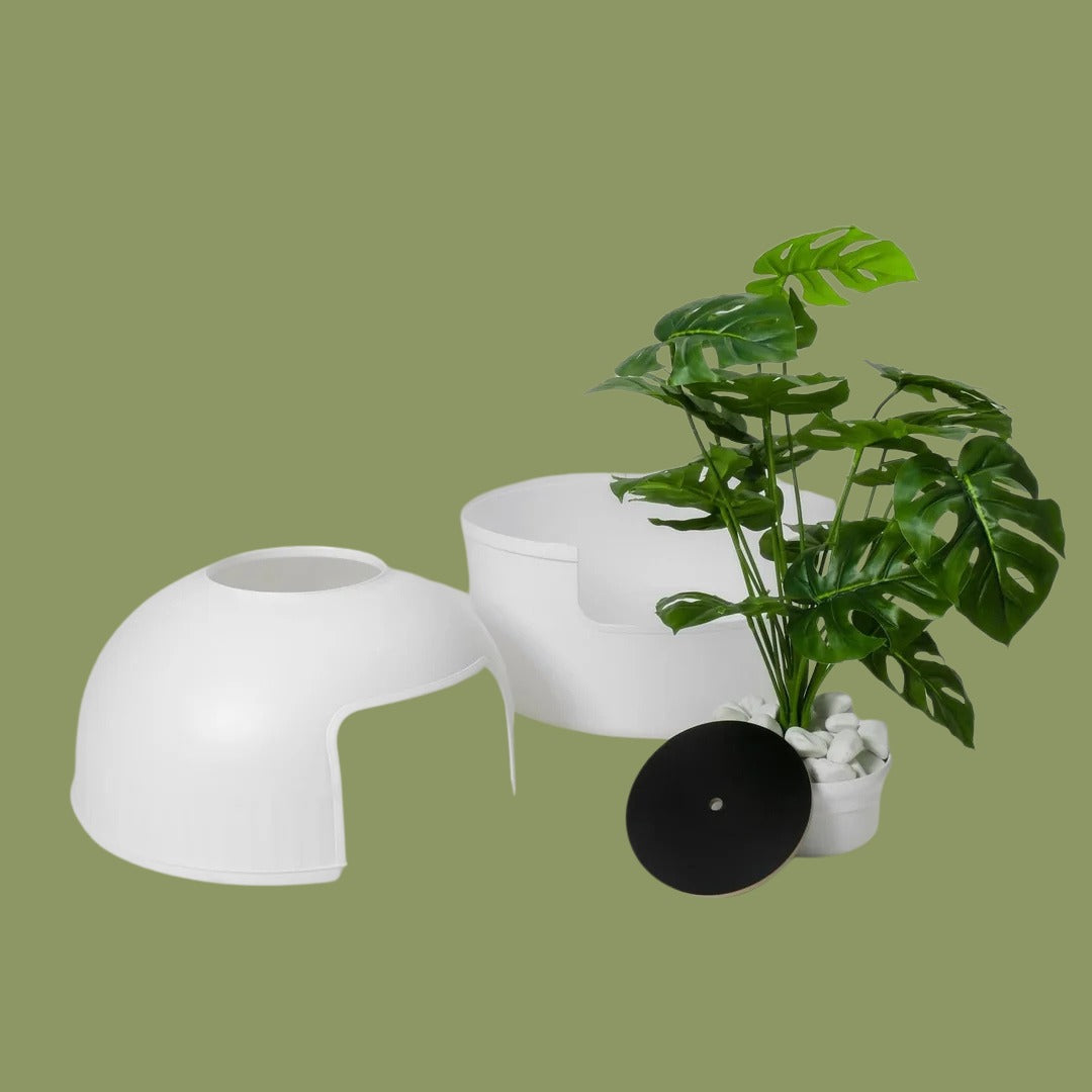 VetriHome Dekoratif Saksılı Kedi Tuvaleti & Kedi Evi