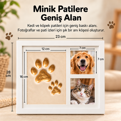 PatiHatıra Kedi & Köpek Pati İzi Anı Çerçevesi