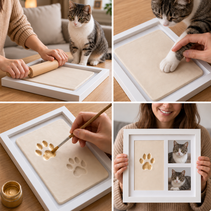 PatiHatıra Kedi & Köpek Pati İzi Anı Çerçevesi