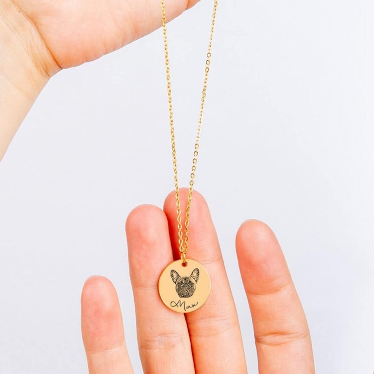 VetriMemorial 925 Ayar Gümüş Kişiye Özel Evcil Hayvan Portre Kolyesi – Fotoğraflı & İsimli