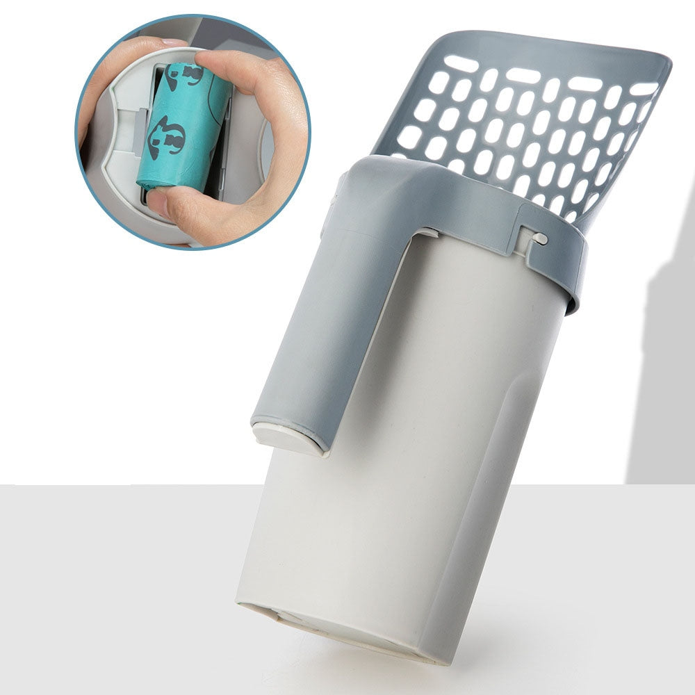 VetriScoop Hazneli Kedi Kum Küreği