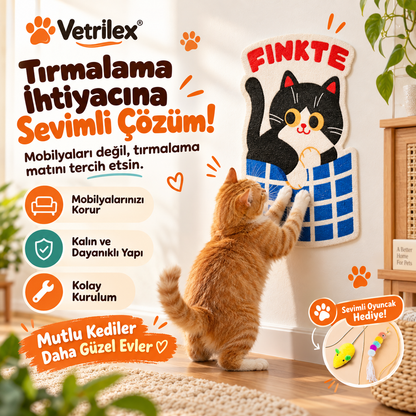 VetriScratch™ Duvara Yapışan Kedi Tırmalama Pedi