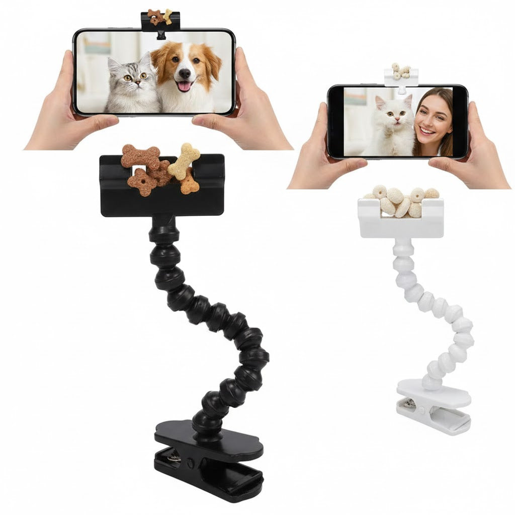 VetriSelfie Ödül Mama Tutacağı Kedi-Köpekler İçin Selfie Çubuğu