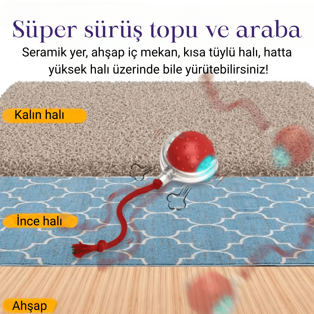 Vetribal™️ - Işıklı Otomatik Hareket Eden Top - Vetrilex