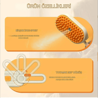 VetriBrush™️ Buharlı Kedi Fırçası - Vetrilex
