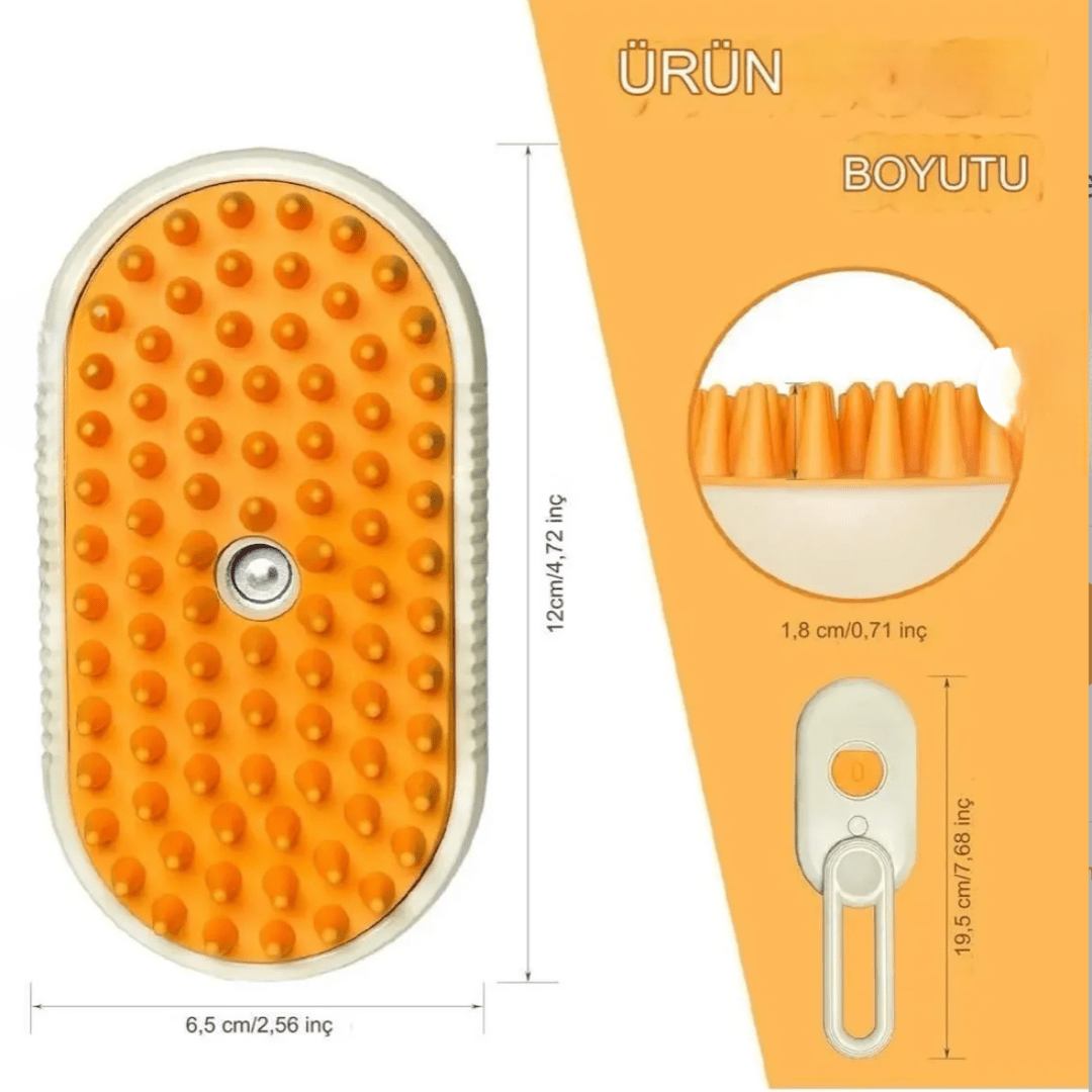 VetriBrush™️ Buharlı Kedi Fırçası - Vetrilex