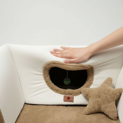 Oyunlu, Yumuşak ve Konforlu Lüks Kedi Tüneli Yatağı-VetriRest